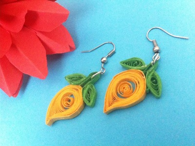 Quilling earrings-Mango design