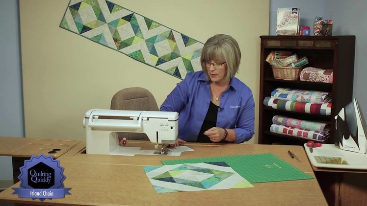 Quilting Quickly: Island Chain - Batik Table Runner Quilt Pattern using Precuts