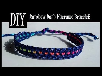 Rainbow Dash Macrame Bracelet Tutorial