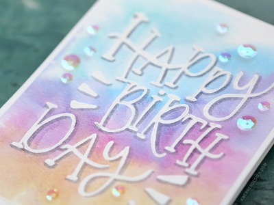 Relaxing Watercolor Painting & Lettering - Birthday Card