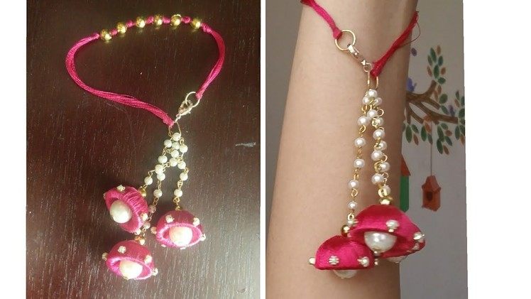 Silk thread jhumka bracelet.festival wear bracelet.jewellery making.simple and easy bracelet making