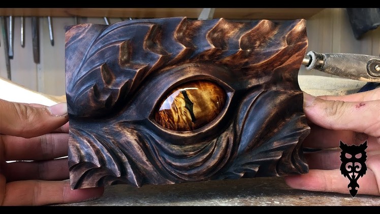 Smaugs Eye wood carving | A tribute to J.R.R Tolkien by Jonasolsenwoodcraft