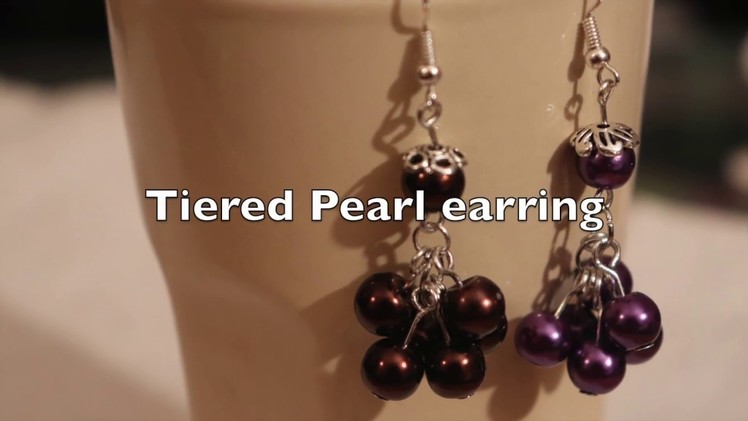 Tiered pearl earring.     #31