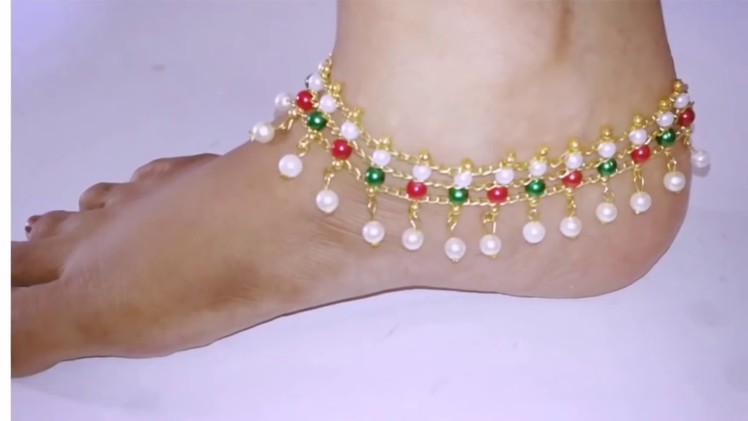 Trendy Anklets cum necklace making with eye pins