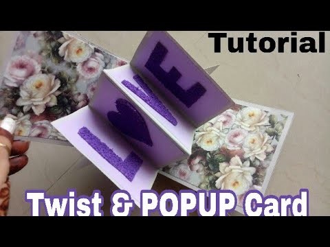 Twist And Pop up Card||pop up love card for Scrap book