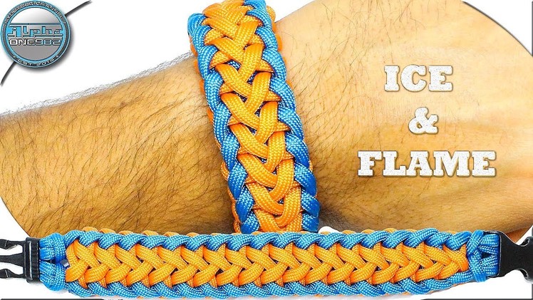 World of Paracord - How to Make Paracord Bracelet ICE and FLAME - Simple Fast and Easy DIY Paracord