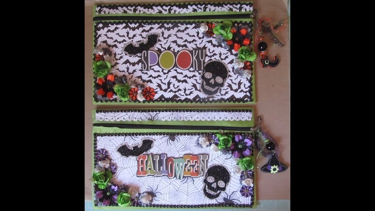 13 Haunted Projects of Halloween #7~ Altered Dollar Tree Pencil Pouch