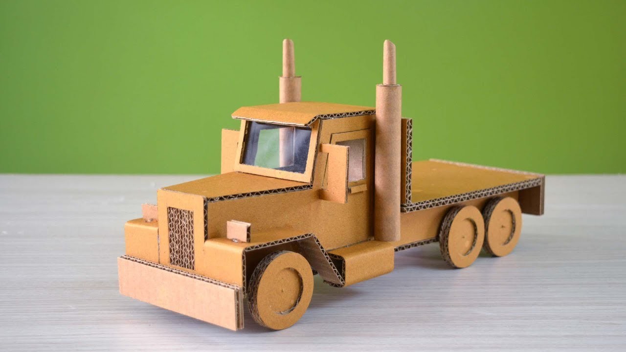 A cardboard truck how to make a truck using cardboard DIY
