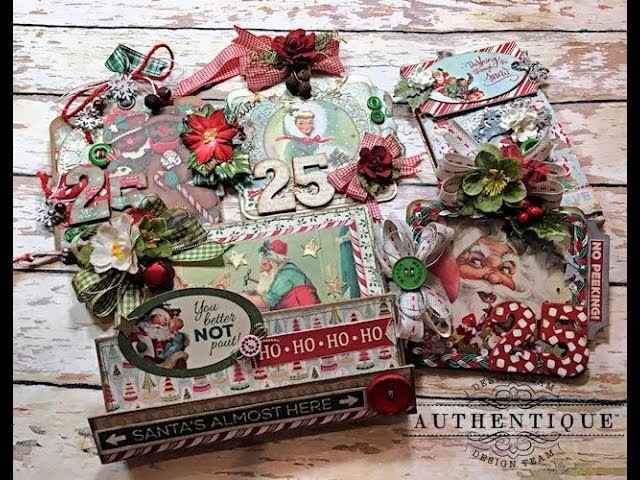 Authentique Jingle Tag Ornament Gift Card Holder Tutorial and project share