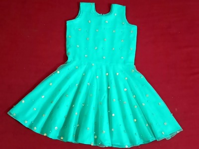 Baby Circle frock.umbrella cut frock cutting and stitching