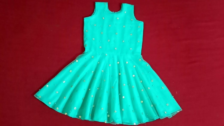 Baby Circle frock.umbrella cut frock cutting and stitching