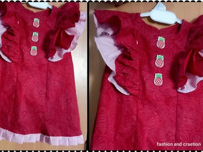 Baby dress cutting and stitching easy tutorial baby tunic top stylish baby frock simple baby frock