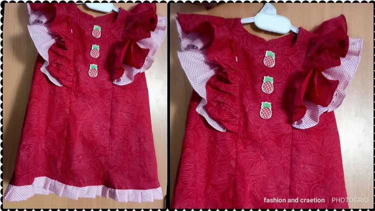 Baby dress cutting and stitching easy tutorial baby tunic top stylish baby frock simple baby frock