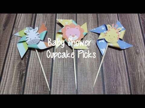 ???? Baby Shower Cupcake Picks Tutorial  ????