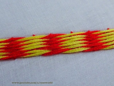 Basic Hand Embroidery part - 69 | Decorative Weaving Stitches