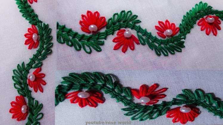 Basic Hand Embroidery part-7| Hand Embroidery Border line Stitch