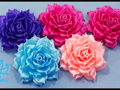 Beautiful ribbon roses tutorial
