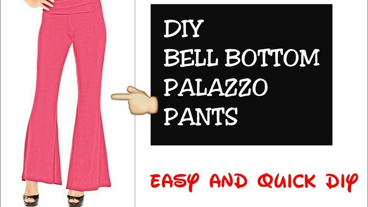 Bell Bottom Trouser Pants Cutting And Stitching Very Easy Method | (HINDI)