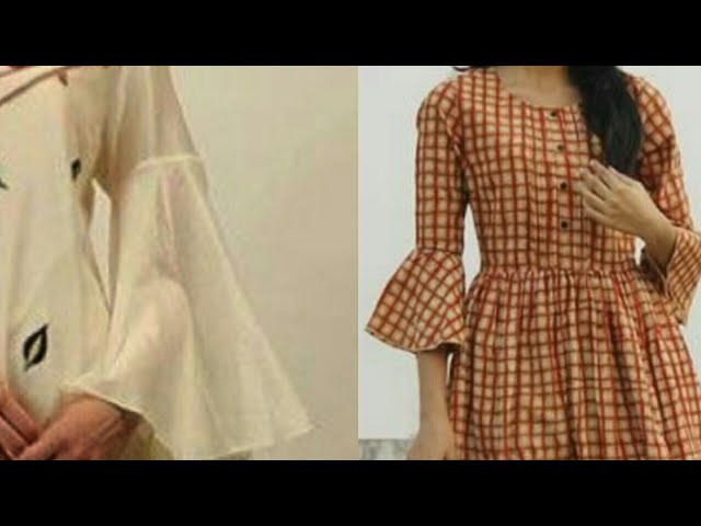 BELL SLEEVES CUTTING AND STITCHING. KURTI. BLOUSE. TOP