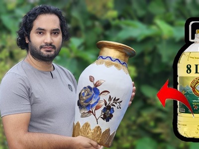 Big size Stylish flower Vase || Plastic Bottle Flower Vase || Home decor ideas