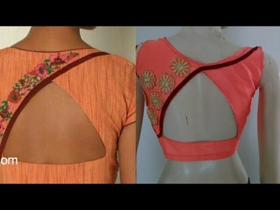 Blouse back neck designs cutting and stitching | back neck designs for blouse