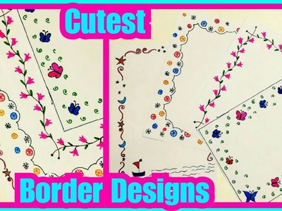 Border designs on paper | project file decoration ideas | project designs | border design | frames