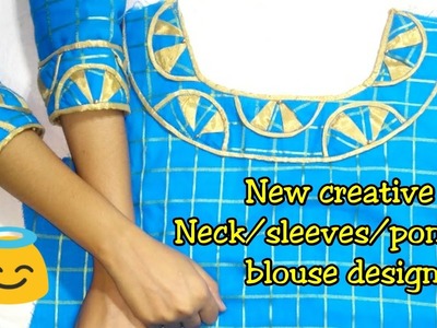 Creative neck designs,, stylish latest patch design for neck,sleeves,blouse,poncha,bottom,Easy DIY