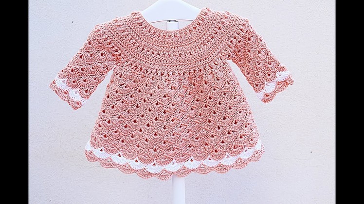 Crochet girl dress very easy Majovel crochet #crochet #ganchillo