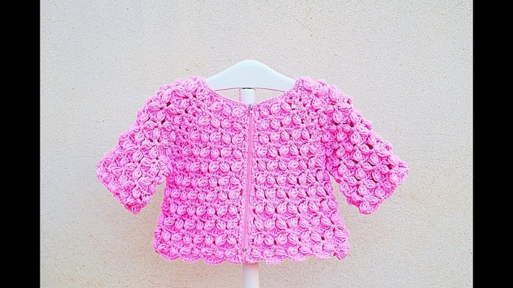 Crochet girl windbreaker with zipper Majovel  # crochet