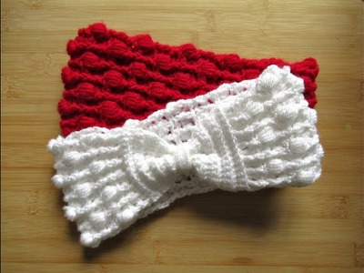 Crochet Headband ear warmers Adult  tutorial - Designed by Happy Crochet Club