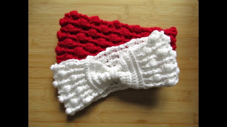 Crochet Headband ear warmers Adult  tutorial - Designed by Happy Crochet Club