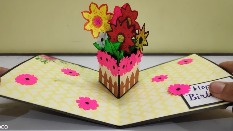 Diy beautiful birthday card | flower pop up card | handmade birthday card | flower pop up card ideas