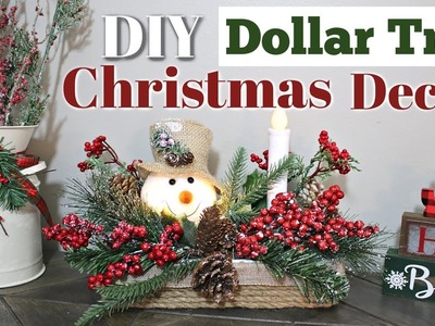 DIY Dollar Tree Christmas Decor | Dollar Tree Lighted Christmas DIY | Lighted Christmas Basket