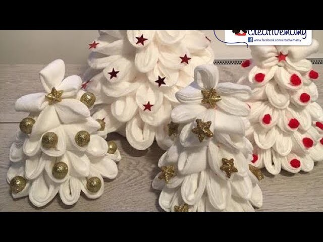 Easy tutorial tutorial facilissimo how to make Christmas decorations with make-up remover pads