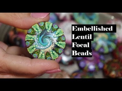 Embossed Lentil Focal Bead