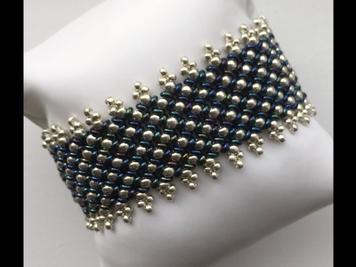 Flat chenille Stitch - Cuff Bracelet