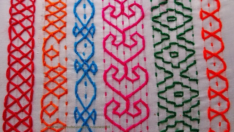 Hand Embroidery Bangladeshi Traditional nakshi kantha border part - 2|border stitch