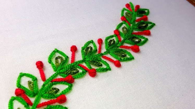 Hand Embroidery : Simple  embroidery tutorial .