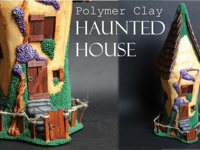 Handmade With Blood: Polymer Clay Haunted House, Recycled Glass Jar || Maive Ferrando