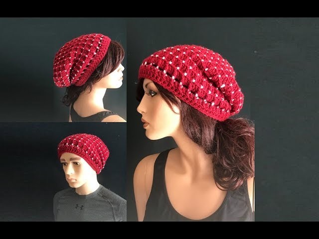 How to Crochet a Unisex Slouchy Beanie Hat Pattern #761│by ThePatternFamily