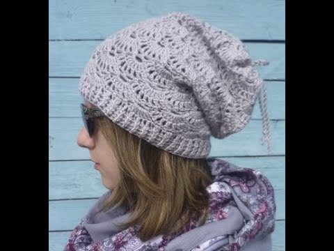 How to crochet autumn shell hat free pattern