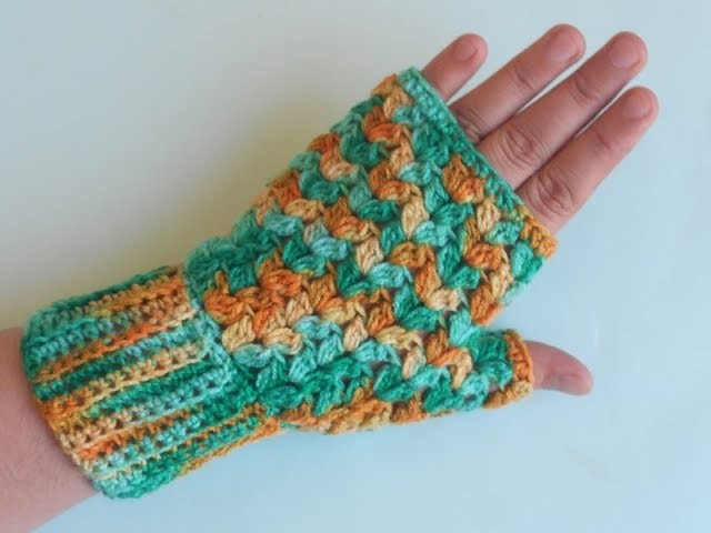 How to Crochet Easy Finger less Gloves