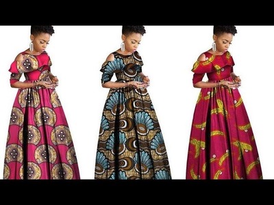 HOW TO CUT & SEW OFF-SHOULDER #LONG AFRICAN DRESSES TUTORIAL IN 2018