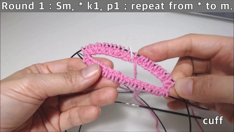 How to knit top down socks (1) (cuff, leg)