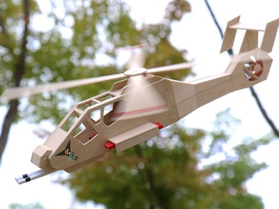 How To Make a Helicopter (RAH 66 Comanche) Popsicle Sticks