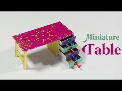 How To Make A Miniature Table | Best Out Of Waste | Matchbox Reuse Idea | Desk Organizer Making