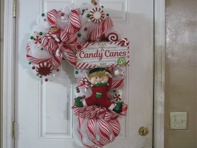 How To Make Carmen's ,Candy Cane Lane, Elf Wreath