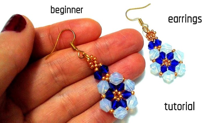 How to make earrings in 5 MINUTES. Cute DIY earrings. Beaded earrings