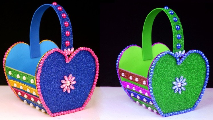 How to Make Easy Cardboard Basket - DIY Easter Basket Craft - Cute Homemade Easter Basket Ideas