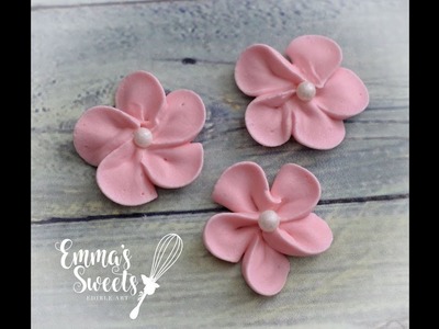 How to Make Royal Icing Apple Blossom Flowers by Emma's Sweets